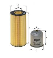 Комплект масляных фильтров Hengst E502H02 D121