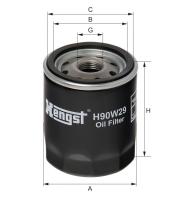 Корпусный масляный фильтр Hengst H90W29