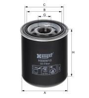 Корпусный масляный фильтр Hengst H300W10