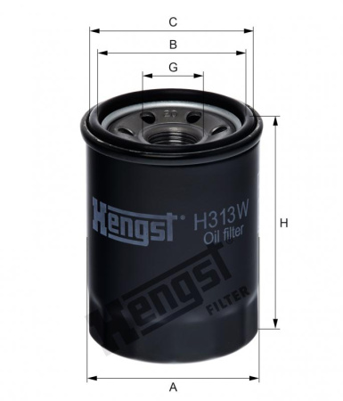 Корпусный масляный фильтр Hengst H313W