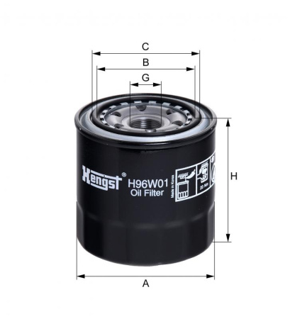 Корпусный масляный фильтр Hengst H96W01