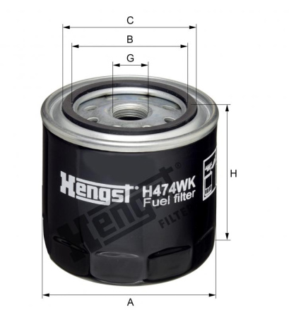 Корпусный топливный фильтр Hengst H474WK