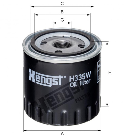 Корпусный масляный фильтр Hengst H335W