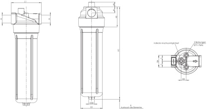 Фильтр давления в сборе Filtrec F040DMD0045B60BBB60S000