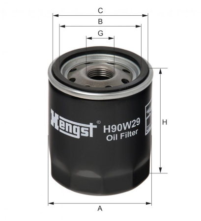 Корпусный масляный фильтр Hengst H90W29