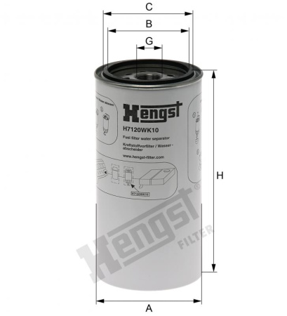 Корпусный топливный фильтр Hengst H7120WK10
